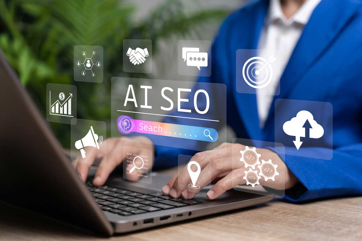 what is ai search visibility man at computer